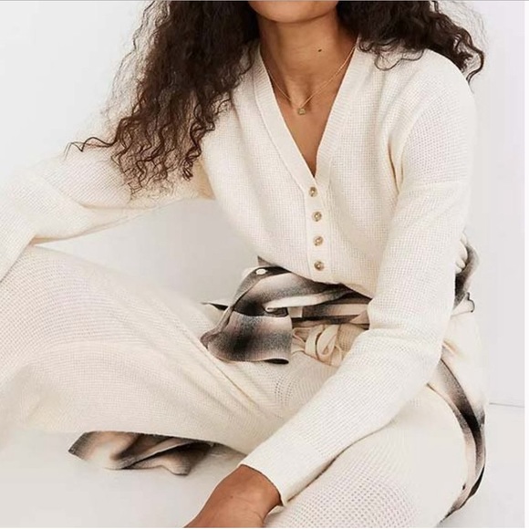 Madewell Sweaters - Madewell Ashburton Waffle Henley Sweater XXS